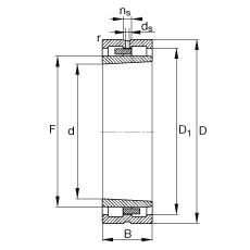 圓柱滾子軸承 NNU4952-S-K-M-SP, 根據(jù) DIN 5412-4 標(biāo)準(zhǔn)的主要尺寸, 非定位軸承, 雙列，帶錐孔，錐度 1:12 ，可分離, 帶保持架，減小的徑向內(nèi)部游隙，限制公差