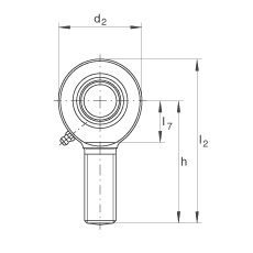 桿端軸承 GAR10-DO, 根據(jù) DIN ISO 12 240-4 標(biāo)準(zhǔn)，帶右旋外螺紋，需維護(hù)