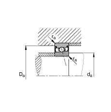 主軸軸承 HSS7006-E-T-P4S, 調節，成對安裝，接觸角 α = 25°，兩側唇密封，非接觸，限制公差