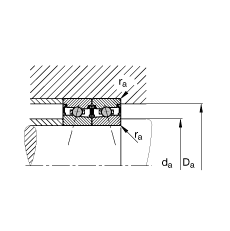 主軸軸承 HCS71907-C-T-P4S, 調節，成對安裝，接觸角 α = 15°，兩側唇密封，非接觸，限制公差