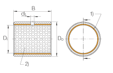 襯套 EGB1010-E50, 滑套，低維護(hù)，帶鋼襯和儲油腔